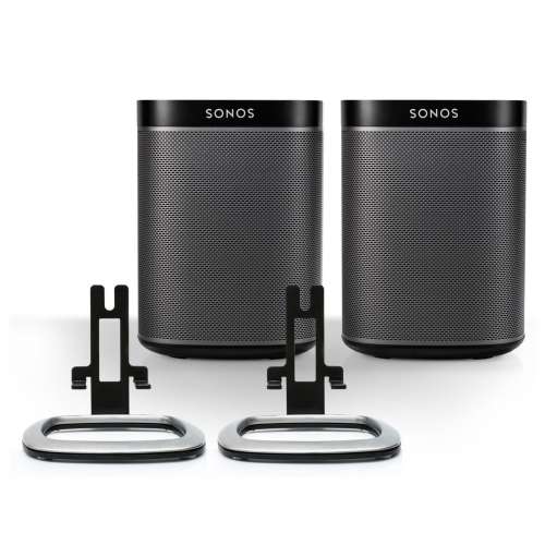 Sonos PLAY:1 Compact Wireless Streaming Hi-Fi Speaker Pair w/ FREE Desk Stands